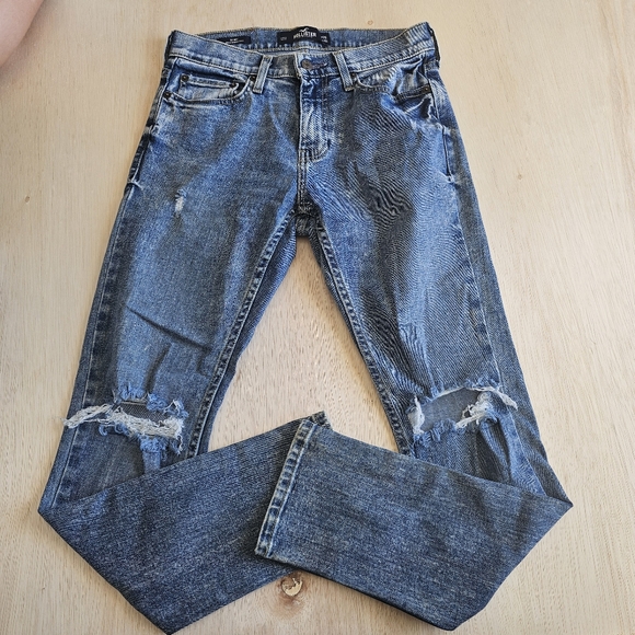 Hollister Other - 🛍Hollister Skinny Epic Flex Blue Distressed Jeans Size 28/30